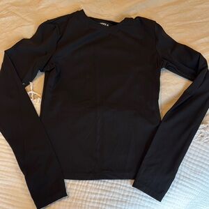 Adanola Black Long Sleeve Top